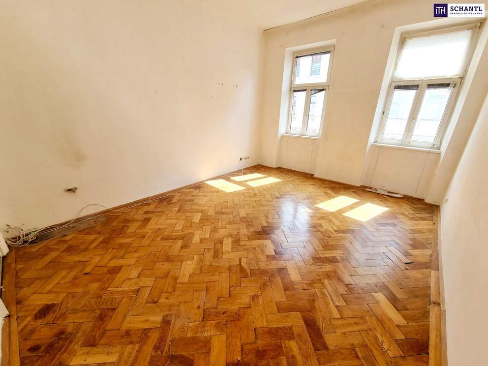 Das Haus trägt Smoking, die Wohnung wartet noch auf ihr Kleid! Renovierungsbedürftige Altbauwohnung mit toller Raumaufteilung + Traumhaft schönes Haus + Perfekte Infrastruktur und Anbindung! Jetzt zugreifen!