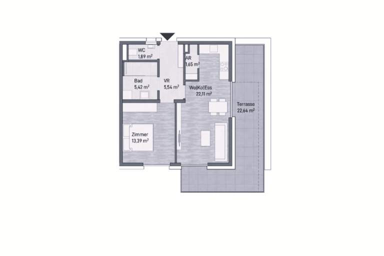 Graz, Jakomini! Neubauprojekt: Exklusive Eigentumswohnung (50m²) mit Terrasse! Provisionsfrei, Wohnung-kauf, 358.113,€, 8010 Graz(Stadt)