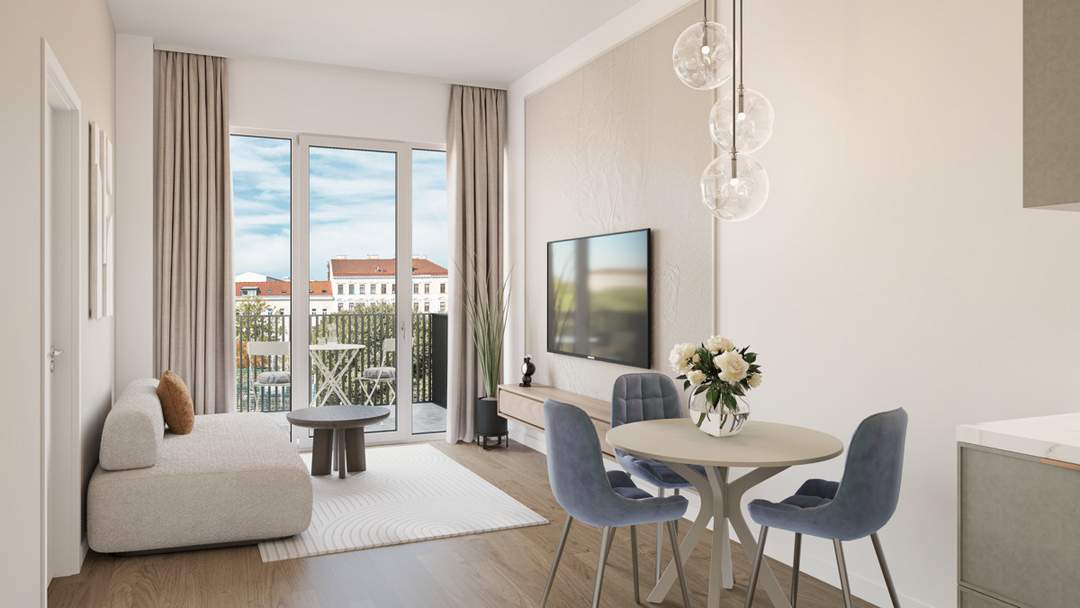 Anlegerhit: Neues Wohnprojekt - 2 Zimmer Wohnung mit Loggia und optimaler Grundriss