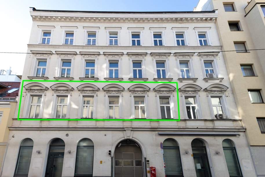INVESTMENT IN DER ZIEGLERGASSE | Unbefristet vermietete Altbauwohnung | Nähe Mariahilfer Straße, Neubaugasse, U3/U6 | Garagenstellplätze im Haus, Wohnung-kauf, 349.000,€, 1070 Wien 7., Neubau