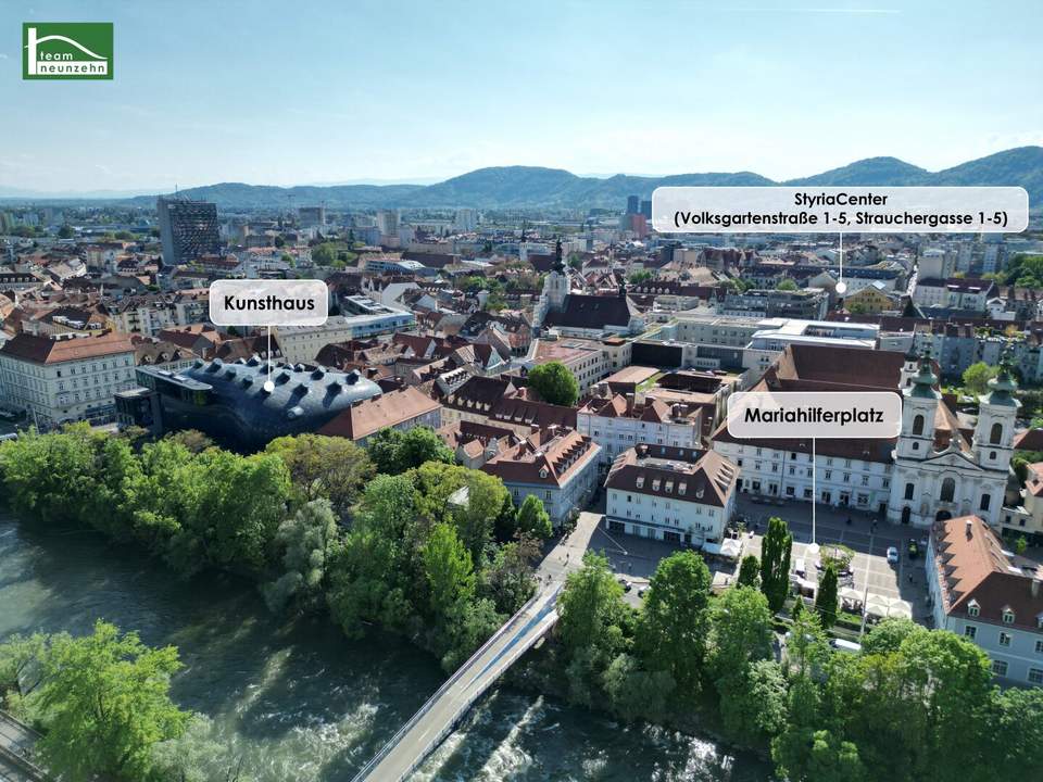 Wohnen im Herzen von Graz – Styria Center! - JETZT ZUSCHLAGEN