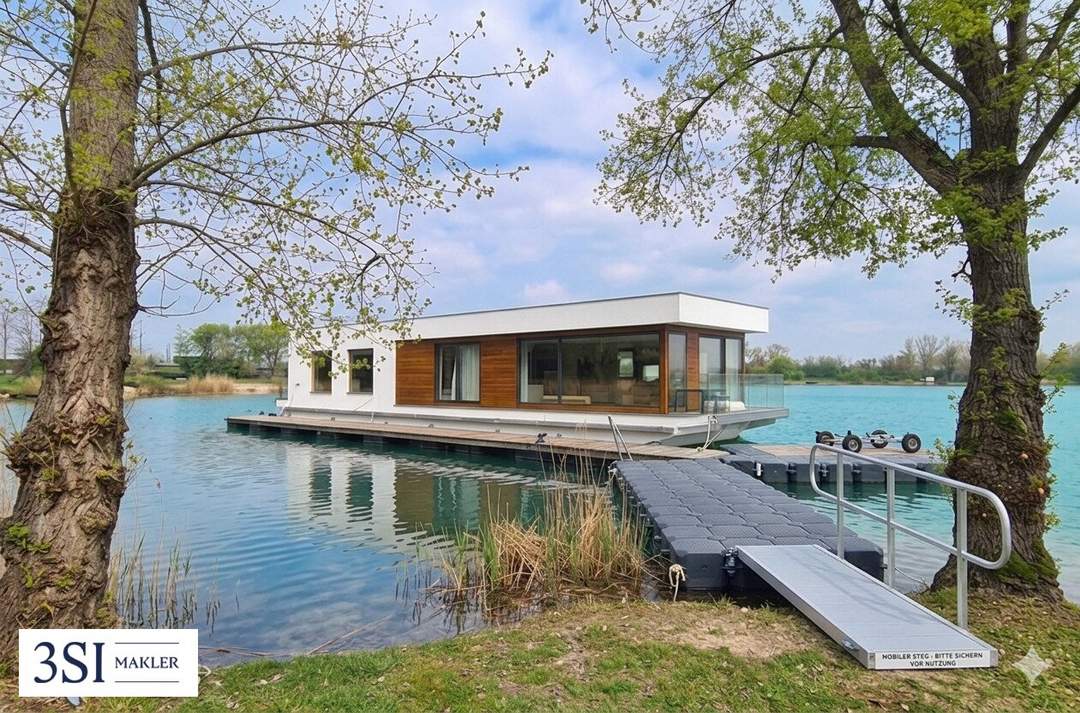 Seegrundstück mit exklusivem Hausboot-Konzept (Privat-Oase nur 30 Min. von Wien)