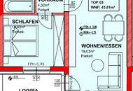 ca. 51,46 m² große Mietwohnung mit einem Schlafzimmer und Eigengarten ++ ZELTWEG ++