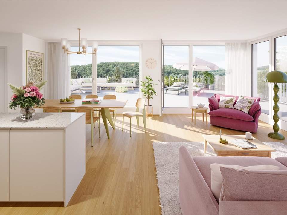 LEBEN auf der SONNENSEITE - 4-Zimmer-Terrassentraum mit Weitblick - PROVISIONSFREI