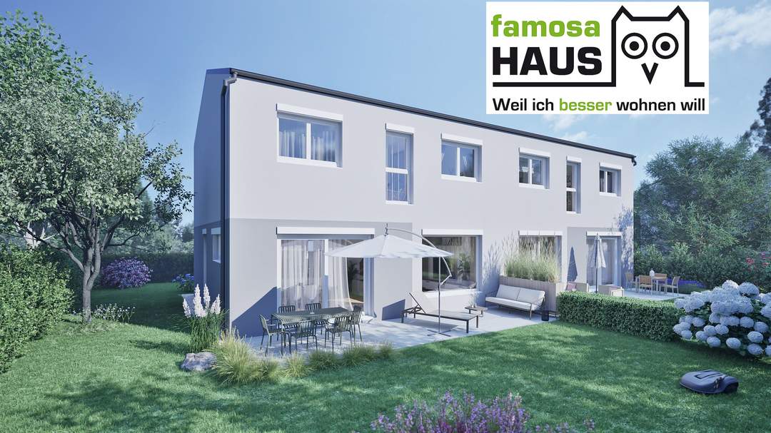 Provisionsfreies Niedrigenergiehaus mit 121m² Wohnfläche, 23m² Terrasse, Eigengrund und 2 Parkplätzen