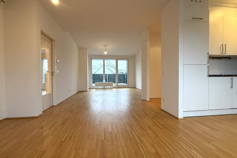 Großzügige 2-Zimmer-Neubauwohnung im Dachgeschoß mit 19m2 großer Terrasse!!!, Wohnung-miete, 1.975,00,€, 1190 Wien 19., Döbling