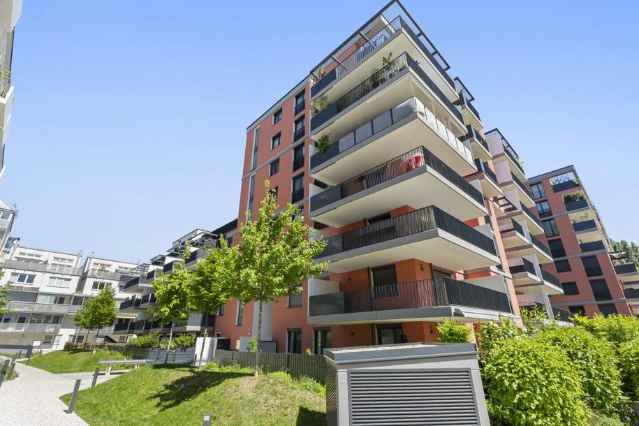 Erstbezug in Kagran! Moderne 2-Zimmer-Wohnung mit Balkon | Fitnessraum &amp; Dachterrasse, Wohnung-kauf, 374.900,€, 1220 Wien 22., Donaustadt