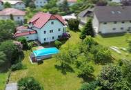 Landsitz in unmittelbarer Nähe zu Steyr mit großem Garten, Pool, Doppelgarage und Carport