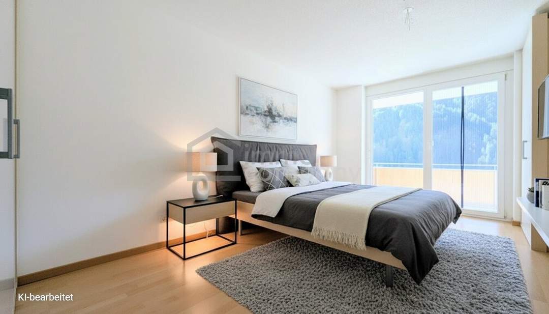 Großzügige 3-Zi-Terrassenwohnung in St. Gallenkirch | 88 m² Wfl. | 20,5 m² Panorama-Südwestterrasse mit Bergblick | 2 TG-Stellplätze | Fußbodenheizung