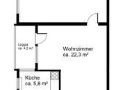 Ruhig gelegene, renovierungsbedürftige 2-Zi-Wohnung mit Loggia Nähe AKH zu kaufen