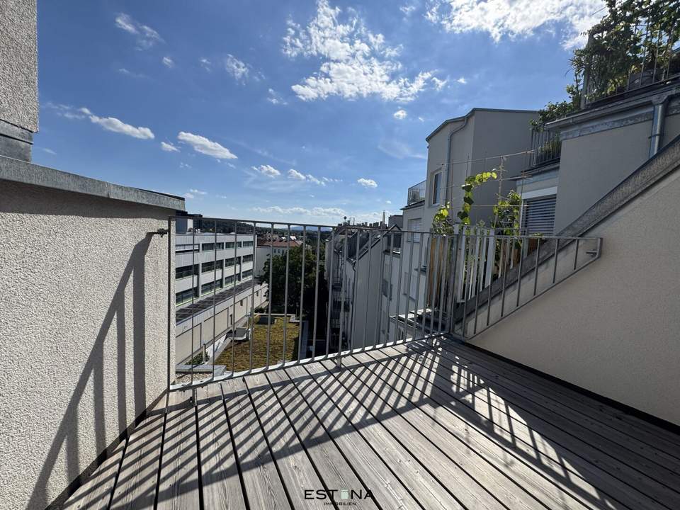 Erstbezug - Klimatisierte Maisonette-Familienwohnung mit Balkon und Terrasse - Nähe ÖGK Hanusch Krankenhaus