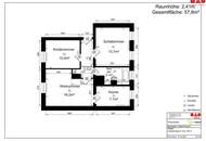 Gemütliche 3- Zimmer Wohnung im Erdgeschoss bietet ein ideales Zuhause für kleine Familien oder Paare - inmitten einer grünen Umgebung ohne auf beste Infrastruktur verzichten zu müssen! Erstbezug nach Sanierung!