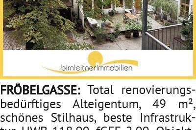 Total renovierungsbedürftiges Alteigentum, 49 m², schönes Stilhaus, beste Infrastruktur, HWB-11, Wohnung-kauf, 1160 Wien 16., Ottakring