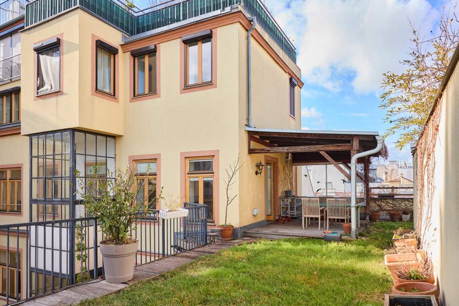 Dachgarten-Wohnung auf 160m² in Wohnstraße, Wohnung-kauf, 1.390.000,€, 1070 Wien 7., Neubau