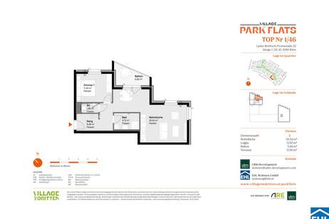 Zukunftssicher investieren in Wiens begehrtem Stadtteil – PARK FLATS, Wohnung-kauf, 180.000,€, 1030 Wien 3., Landstraße