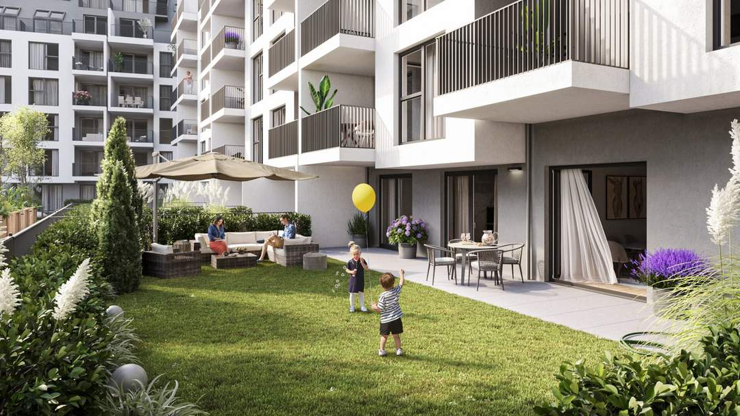 2-Zimmer GARTENWOHNUNG - PERFEKTE KOMBINATION AUS NATUR UND URBANEM LEBENSSTIL- GRAND GARDEN