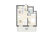 Großzügige 2-Zimmer-Wohnung mit sonniger Südterrasse