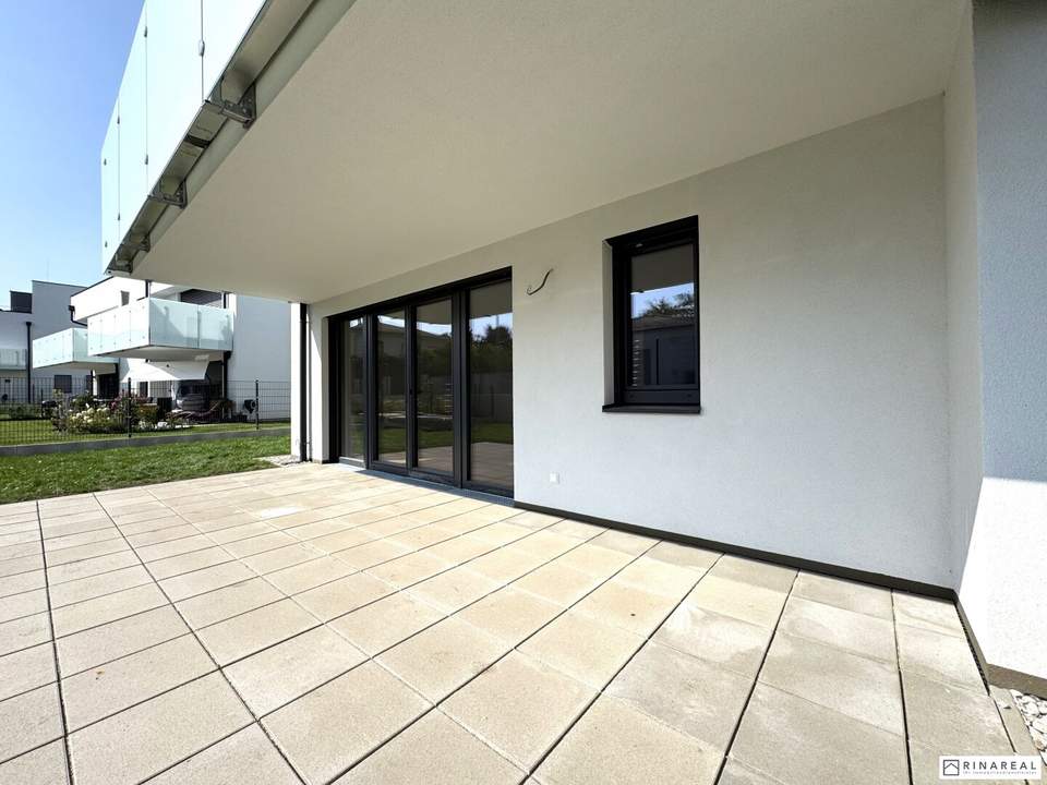 Traumhafte 3 Zimmer Gartenwohnung | Blumengasse - ERSTBEZUG | ca. 23 m² Terrasse & ung.150 m² Eigengarten | zzgl. Tiefgaragenstellplatz | Top D4