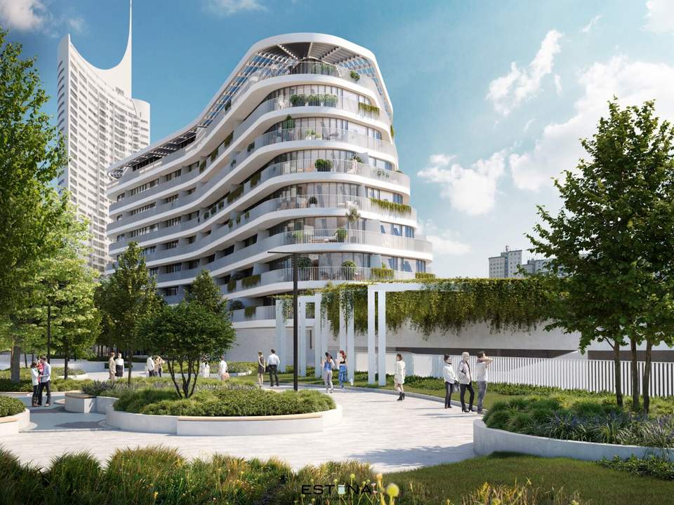 Mit Blick auf die Donau - Wohnung mit großem Balkon - offen und lichtdurchflutet - Nähe U1 Station Kaisermühlen