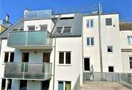 TERRASSENHIT, LORYSTRASSE, vermietete 50 m2 Neubau mit 38 m2 Terrasse, 2 Zimmer, Komplettküche, Duschbad, Parketten, 4. Liftstock