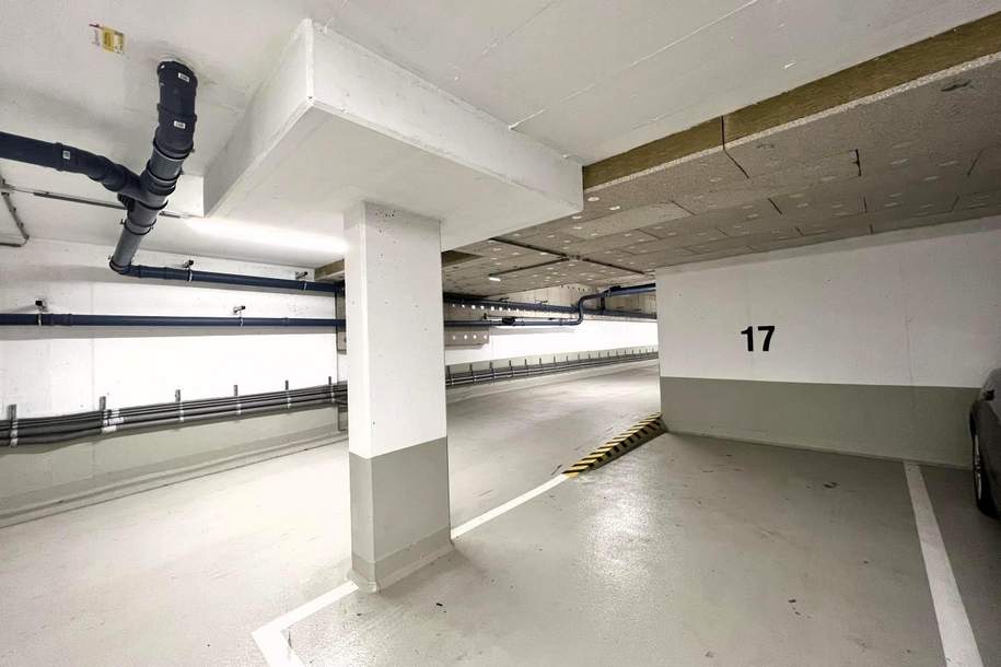 Autoabstellplatz in Tiefgeschossgarage Nähe U-Bahn Kagraner Platz // Parking Place in Underground Garage next U-Bahn Kagraner Platz //, Kleinobjekte-miete, 120,00,€, 1220 Wien 22., Donaustadt