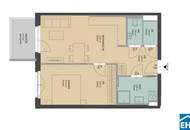 Ideal geschnittene 2 Zimmer Wohnung mit Freifläche!