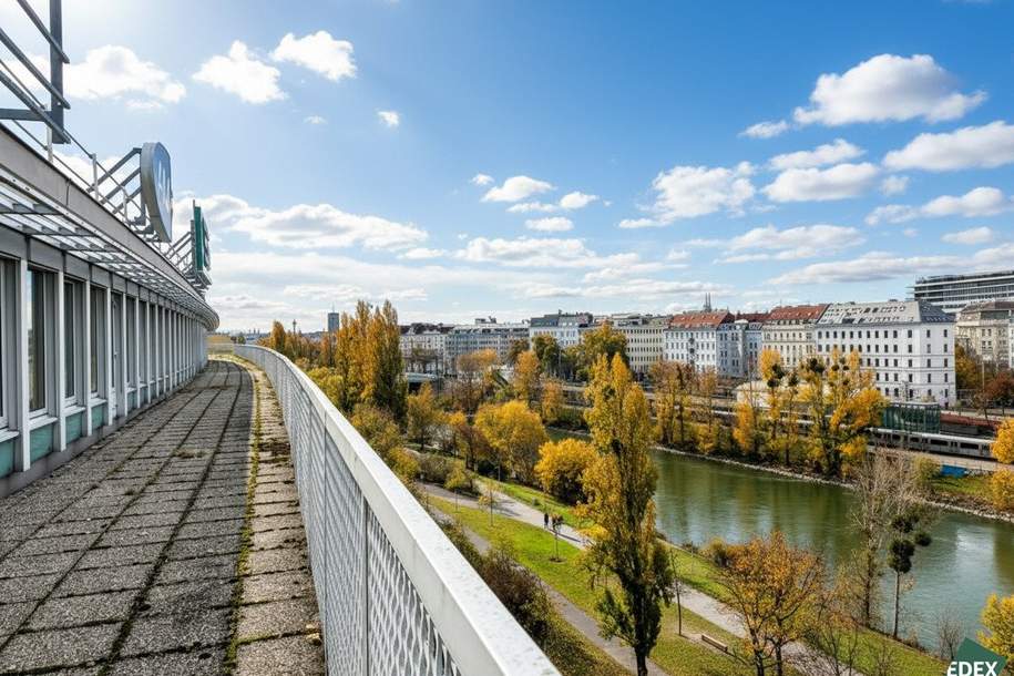 Hochwertige Bürofläche samt großzügiger Terrasse an der Brigittenauer Lände, Gewerbeobjekt-miete, 15.945,23,€, 1200 Wien 20., Brigittenau