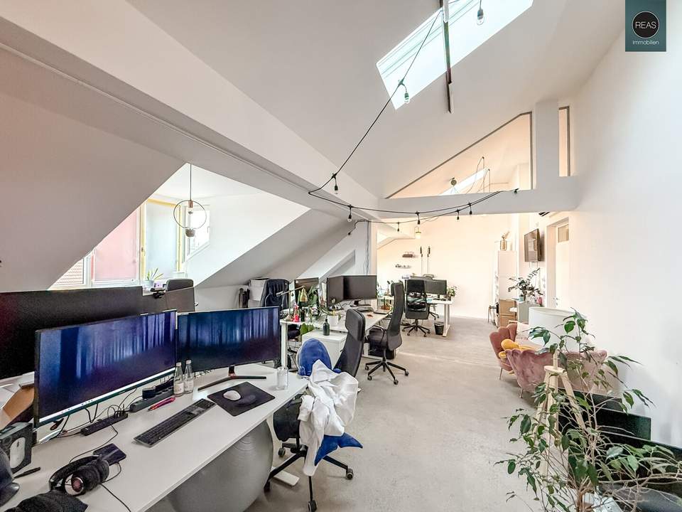 Stylisches Maisonette - Büro mit atemberaubender Dachterrasse nahe Naschmarkt! Garagen verfügbar!
