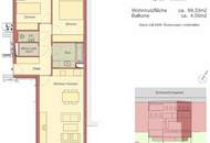 Moderne 3 Zimmerwohnung mit Balkon in Margareten