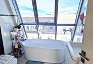 Relaxen mitten in der Stadt! Sympathische, helle Dachgeschoss Maisonettenwohnung mit Balkon und Terrasse - freier Blick über Wien