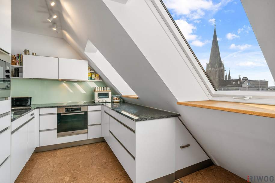 Rooftop-Wohnung über den Dächern des Siebten | 1 Min. zur Mariahilferstr. | 40m² 360°-Terrasse | Virtual Tour, Wohnung-kauf, 1.995.000,€, 1070 Wien 7., Neubau