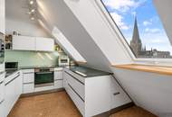 Rooftop-Wohnung über den Dächern des Siebten | 1 Min. zur Mariahilferstr. | 40m² 360°-Terrasse | Virtual Tour