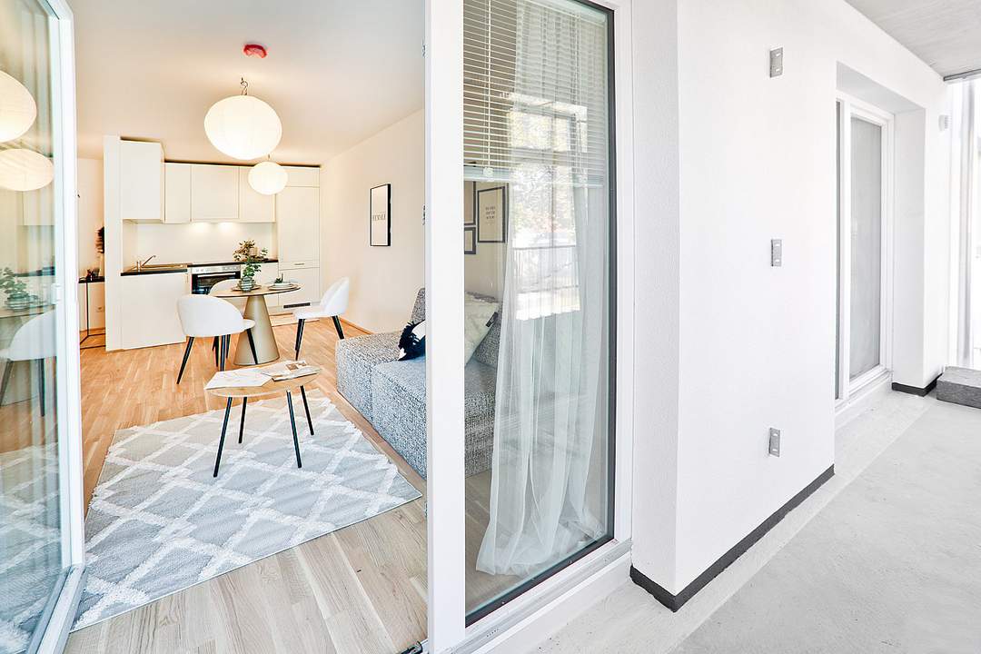 Neu am Markt: 2-Zimmer-Wohnung im Niedrigenergiehaus | Balkon, Fußbodenheizung, Kellerabteil, U2