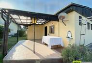 "die Badesaison genießen" Pachtgrund mit Bungalow mit großem Garten und Pool in der Feriensiedlung beim Badeteich Steinbrunn