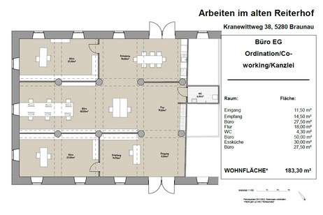 Arbeiten im alten Reiterhof Co-Working, Gewerbeobjekt-kauf, 5280 Braunau am Inn