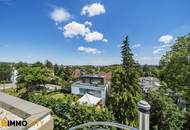 Ihre neue Dach-Traumwohnung, Wohnen im Grünen: XXL-Dachterrasse mit Panoramablick und 3 Stellplätzen im 13. Bezirk