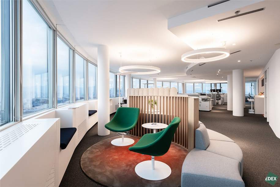 Arbeiten mit Aussicht im Millenniumtower, Gewerbeobjekt-miete, 12.511,40,€, 1200 Wien 20., Brigittenau