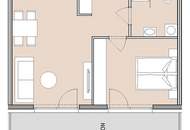 2-Zimmer Neubauwohnung mit Balkon im 2. Stock