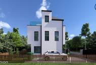 Doppelhaus-Neubau mit Garten, Terrasse &amp; Dachterrasse – Schlüsselfertig!