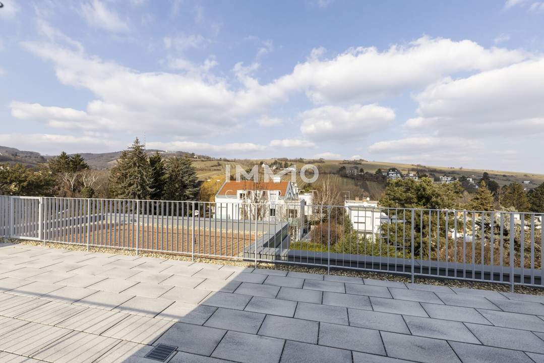 Luxuriöse Penthouse Wohnung mit großer Dachterrasse und Blick in die Weinberge!