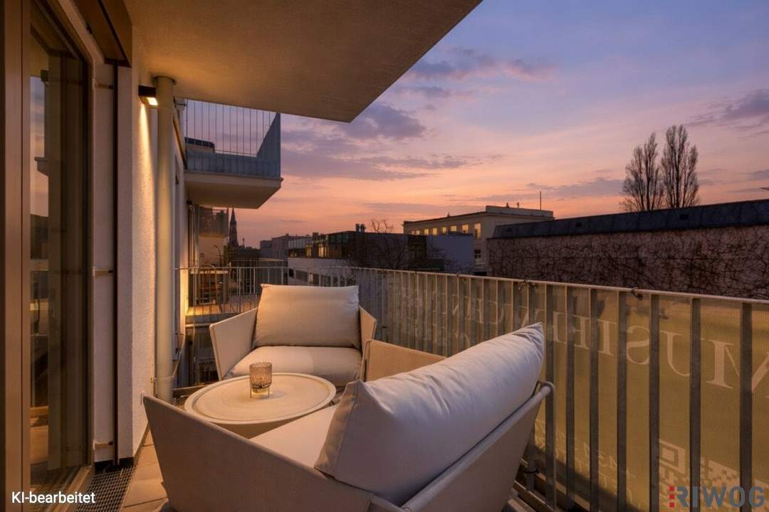 ERSTBEZUG mit BALKON | 4. OG | Einbauküche | Optional möbliert | Nähe Alte Donau | Fernwärme | TG-Stellplatz optional | Nachhaltiges Projekt