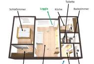 "2,5 Zimmer Starter- Wohnung mit Loggia"