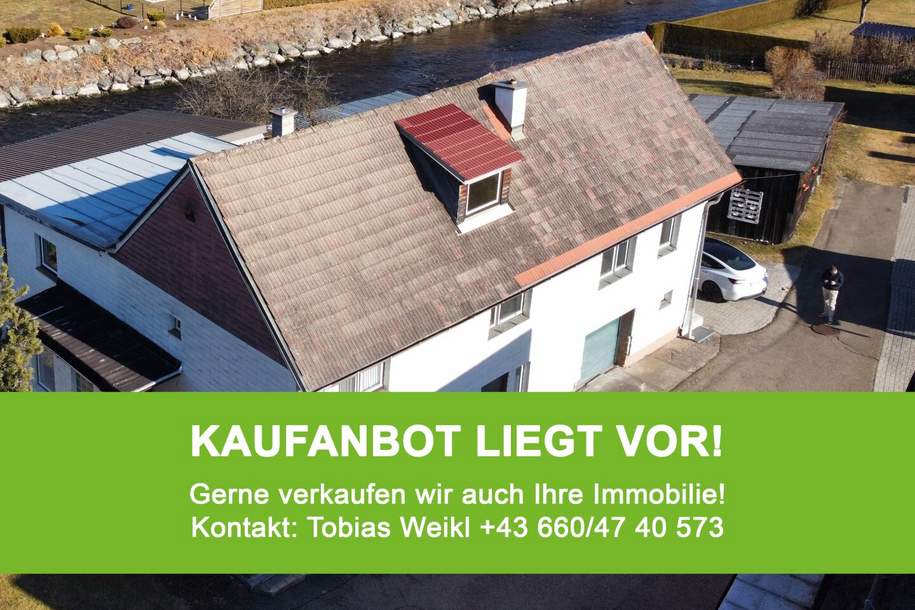 KAUFANBOT LIEGT VOR: Sanierungsbedürftiges Mehrfamilienhaus mit 4 Wohneinheiten an der Pöls in +++ Aichdorf +++, Haus-kauf, 159.000,€, 8753 Murtal