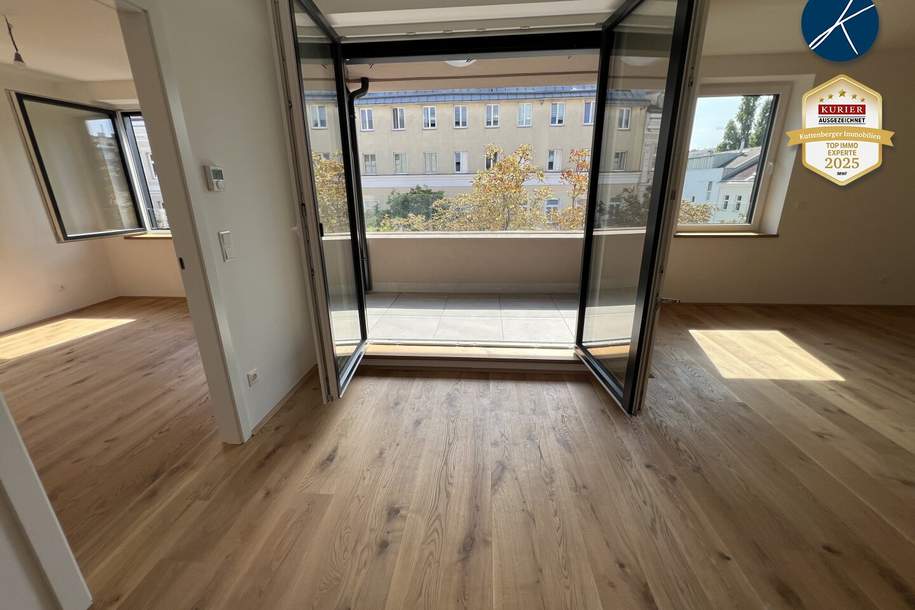 *Superprojekt: ''Über den Baumwipfeln" Top 44 SONNIGE 2-Zimmer LOGGIA-Wohnung + TRAUMHAFTE SÜDAUSRICHTUNG mit Blick auf die Kastanienbäume, Wohnung-miete, 1.199,00,€, 1100 Wien 10., Favoriten
