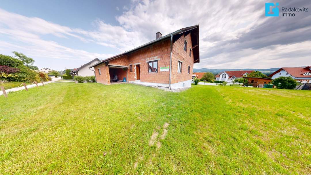 Rohbau-Einfamilienhaus mit Fernblick in Schachen bei Vorau!