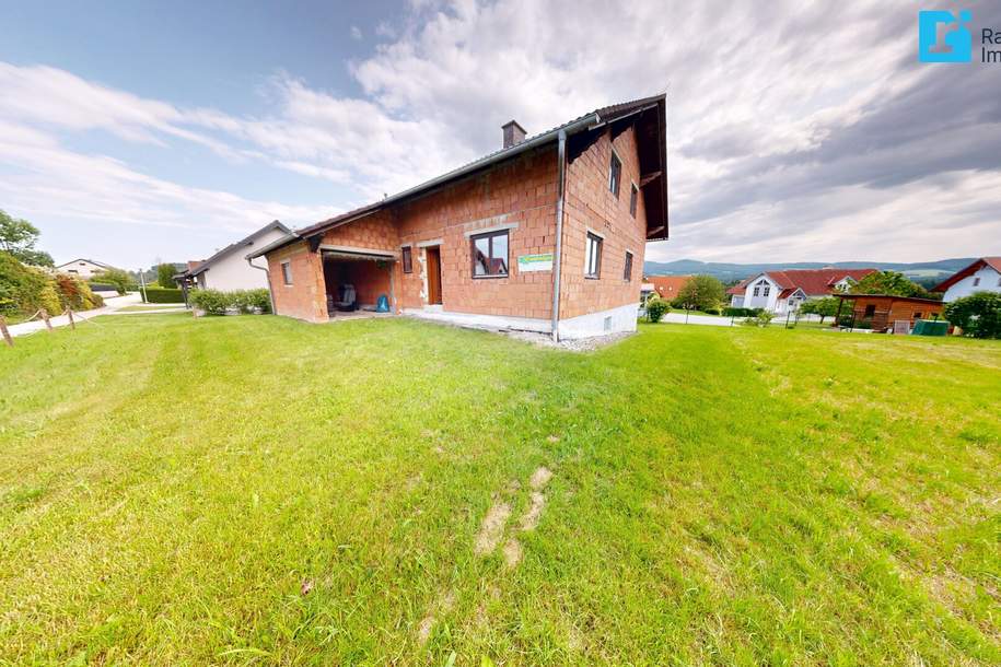 Rohbau-Einfamilienhaus mit Fernblick in Schachen bei Vorau!, Haus-kauf, 125.000,€, 8250 Hartberg-Fürstenfeld