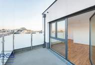 Weitblick DG-Wohnung in 1220 Wien: Erstbezug mit 4 Terrassen.