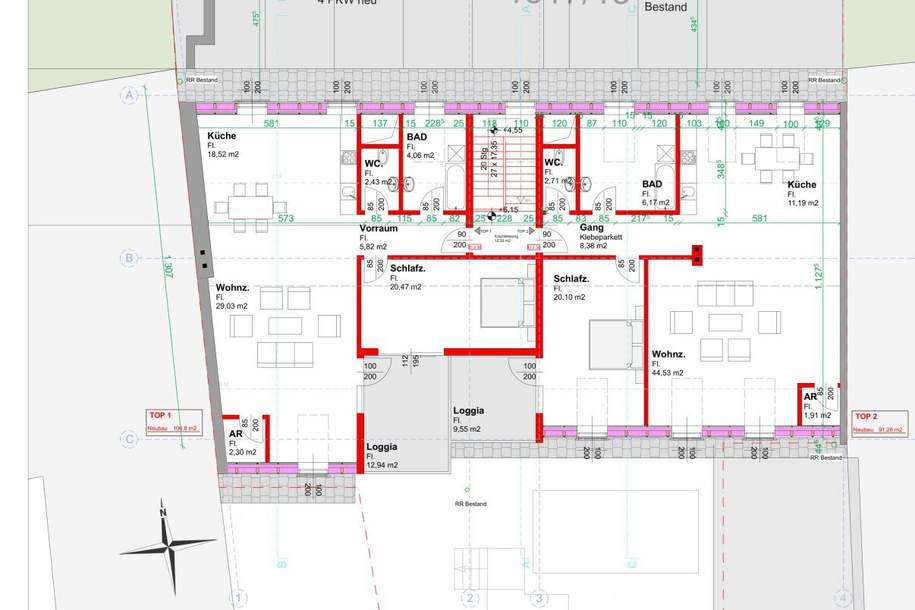 Genehmigter Dachboden Ausbau mit zwei großen Wohnungen Inkl. Parkplätze, Gewerbeobjekt-kauf, 149.000,€, 4470 Linz-Land