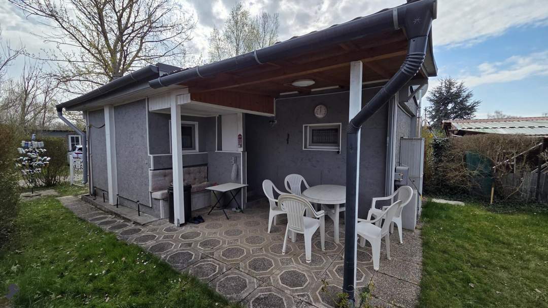 +++ Gemütliches Ferienhaus in Purbach am Neusiedler See – Campingplatz - 2 Zimmer, Garten, Parkplatz! +++
