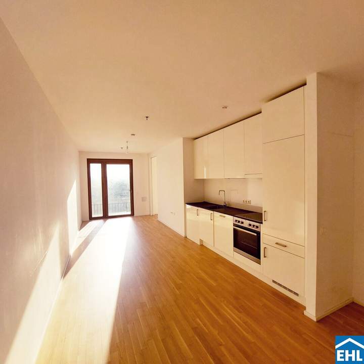 Sonnwendviertel: 2-Zimmer-Wohnung mit Balkon im 19. OG – Fitnessraum, Co-Working & Rooftop-Terrasse inklusive!